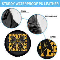 Pirates Coquette Bow Spare Tire Cover Retro Sports Style Pirate Skull