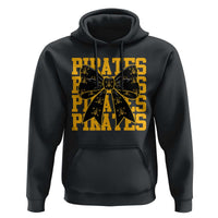 Pirates Coquette Bow Hoodie Retro Sports Style Pirate Skull