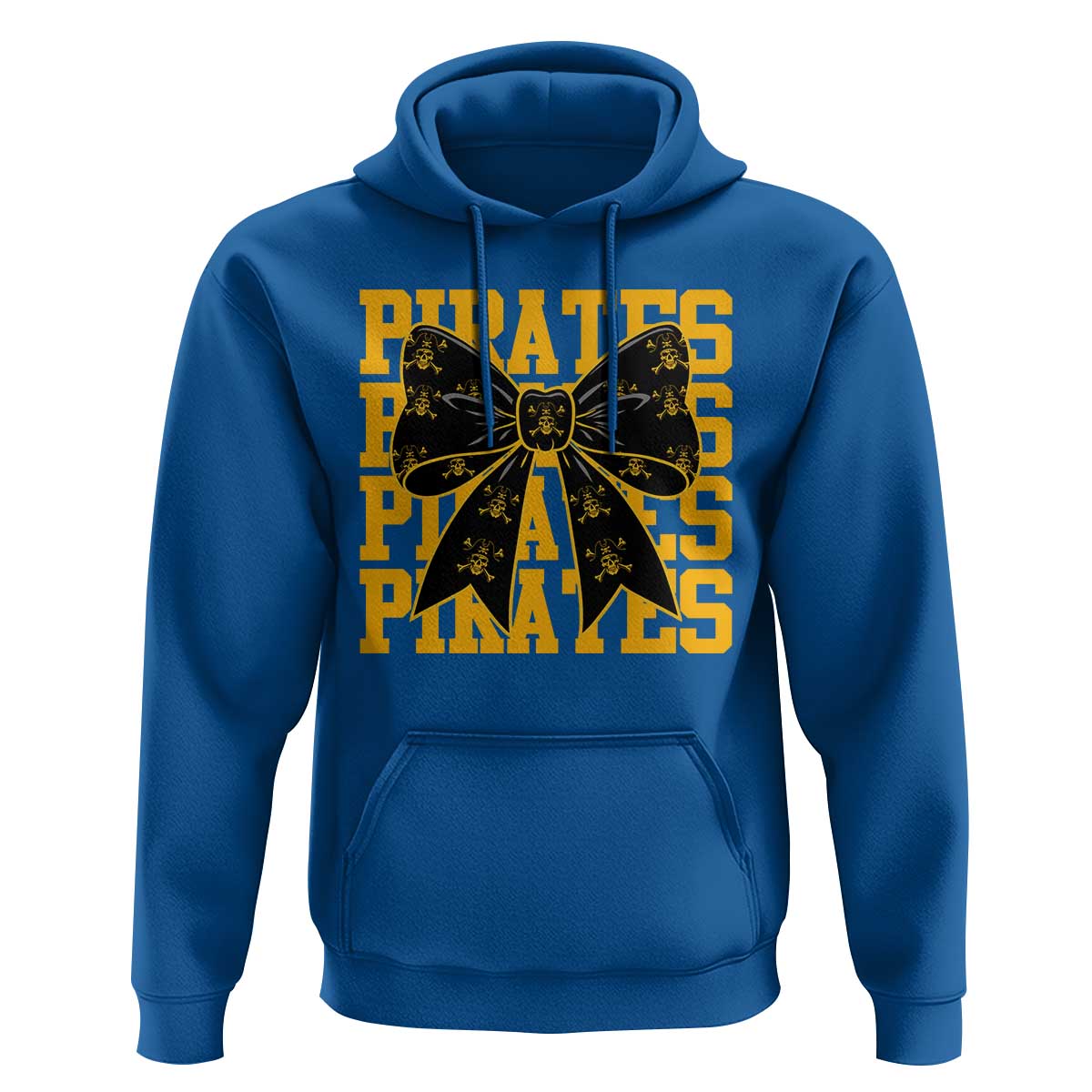 Pirates Coquette Bow Hoodie Retro Sports Style Pirate Skull