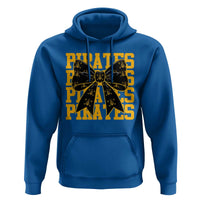 Pirates Coquette Bow Hoodie Retro Sports Style Pirate Skull