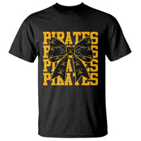 Pirates Coquette Bow T Shirt Retro Sports Style Pirate Skull