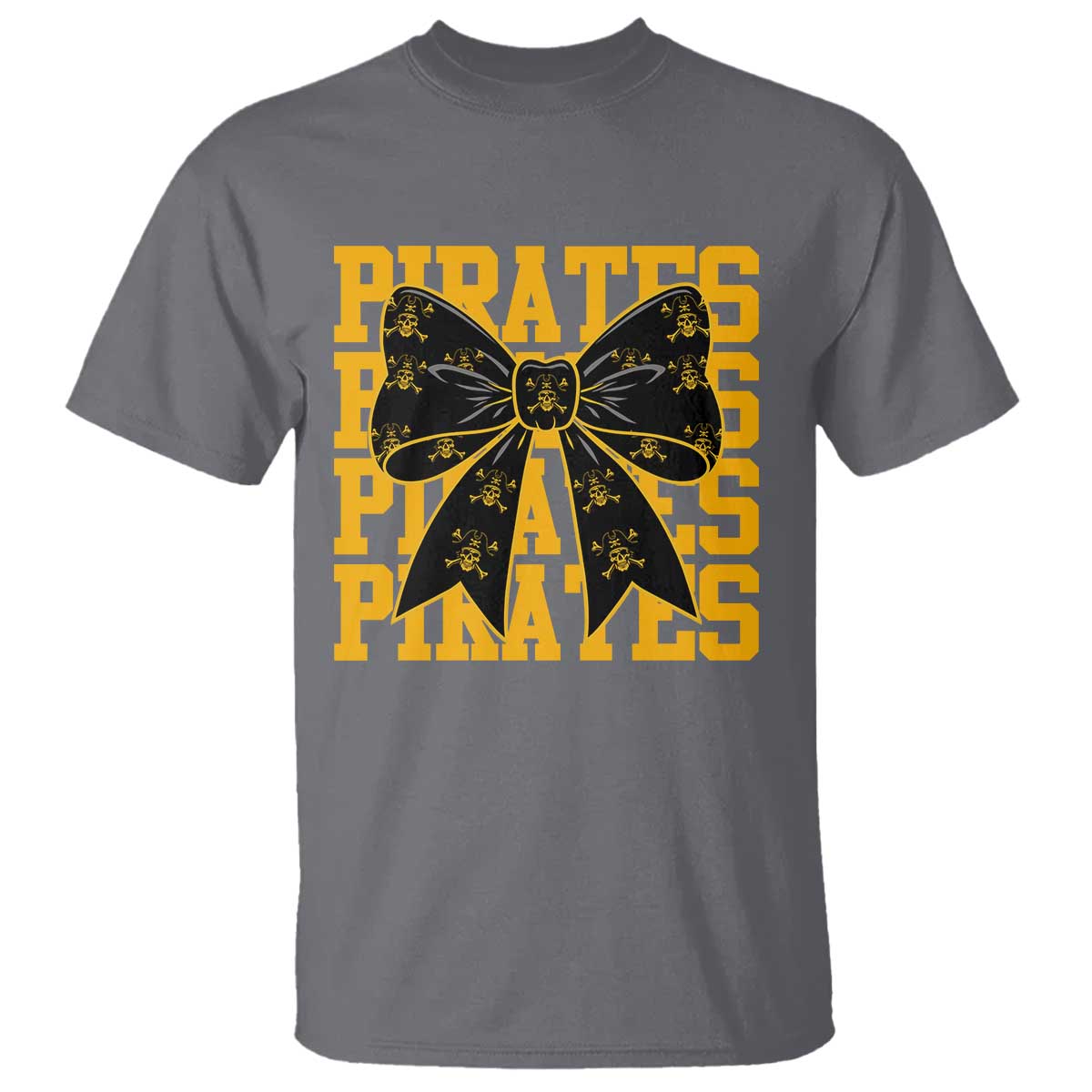 Pirates Coquette Bow T Shirt Retro Sports Style Pirate Skull