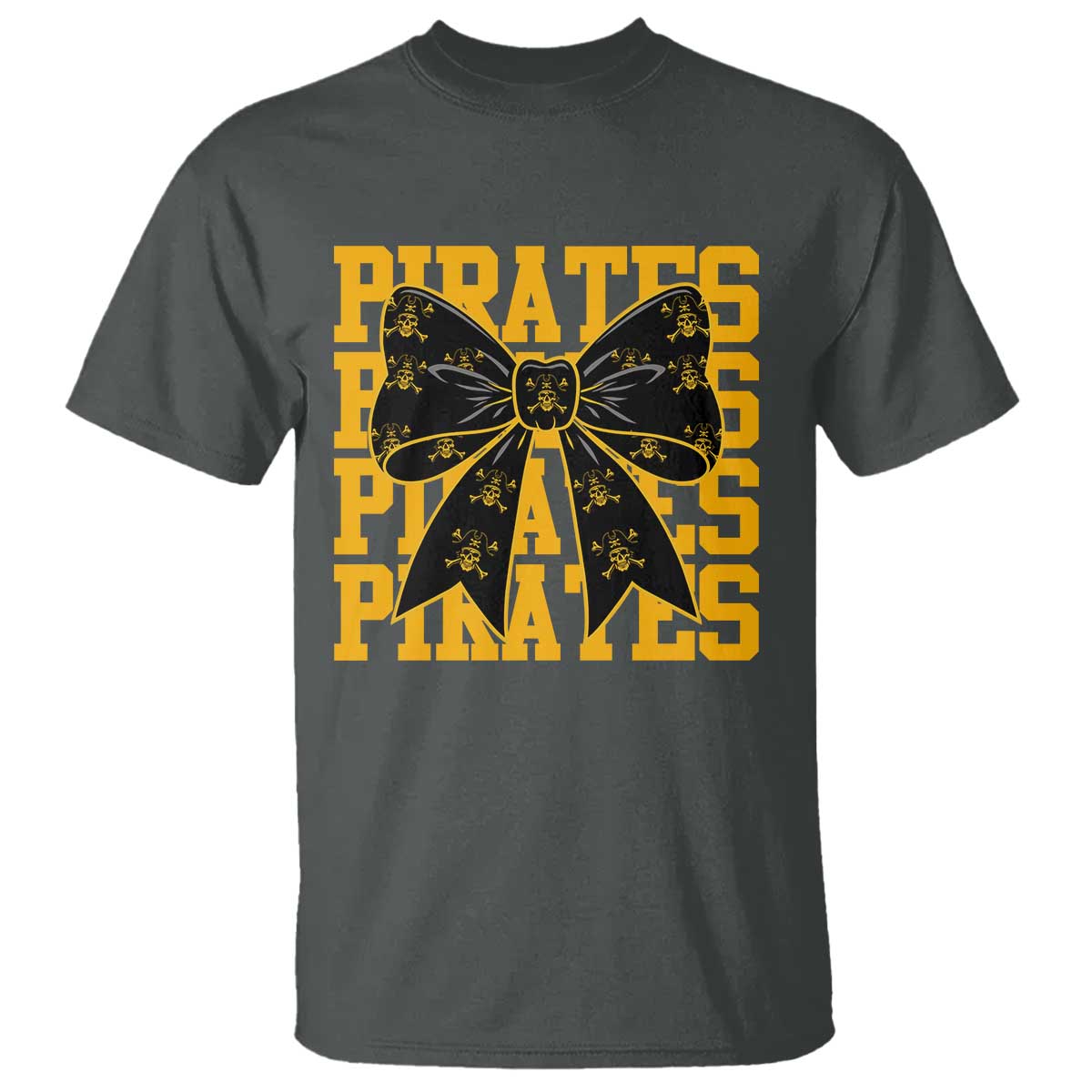 Pirates Coquette Bow T Shirt Retro Sports Style Pirate Skull