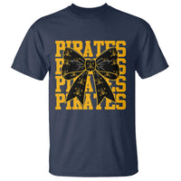 Pirates Coquette Bow T Shirt Retro Sports Style Pirate Skull