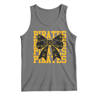 Pirates Coquette Bow Tank Top Retro Sports Style Pirate Skull
