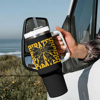 Pirates Coquette Bow Tumbler With Handle Retro Sports Style Pirate Skull