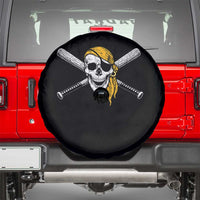 Baseball Pirate Skull Spare Tire Cover Retro Vintage Cross Baseball Bats
