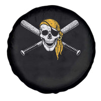 Baseball Pirate Skull Spare Tire Cover Retro Vintage Cross Baseball Bats