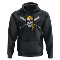Baseball Pirate Skull Hoodie Retro Vintage Cross Baseball Bats
