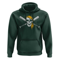 Baseball Pirate Skull Hoodie Retro Vintage Cross Baseball Bats