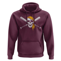 Baseball Pirate Skull Hoodie Retro Vintage Cross Baseball Bats
