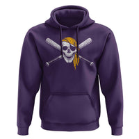Baseball Pirate Skull Hoodie Retro Vintage Cross Baseball Bats