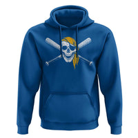 Baseball Pirate Skull Hoodie Retro Vintage Cross Baseball Bats