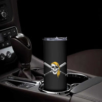 Baseball Pirate Skull Skinny Tumbler Retro Vintage Cross Baseball Bats