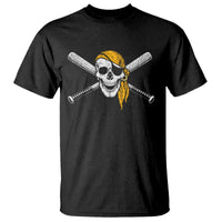 Baseball Pirate Skull T Shirt Retro Vintage Cross Baseball Bats