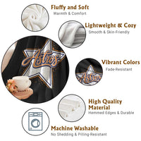 Vintage Astro Script Name Sports Style Throw Blanket Retro Baseball Fans