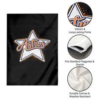 Vintage Astro Script Name Sports Style Garden Flag Retro Baseball Fans