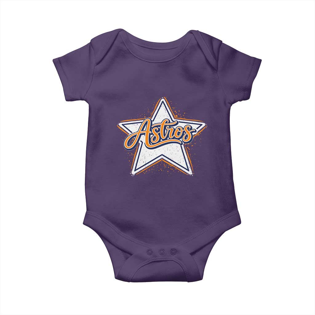 Vintage Astro Script Name Sports Style Baby Onesie Retro Baseball Fans