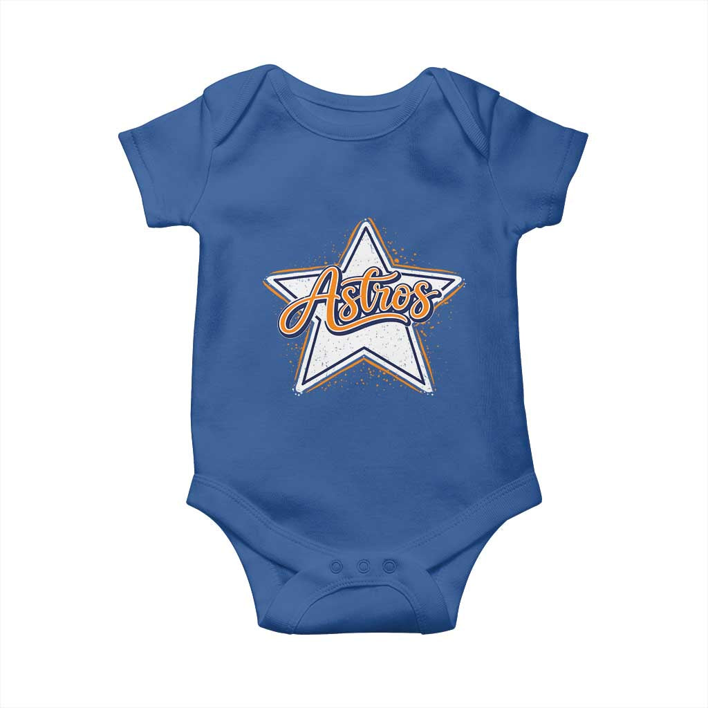 Vintage Astro Script Name Sports Style Baby Onesie Retro Baseball Fans