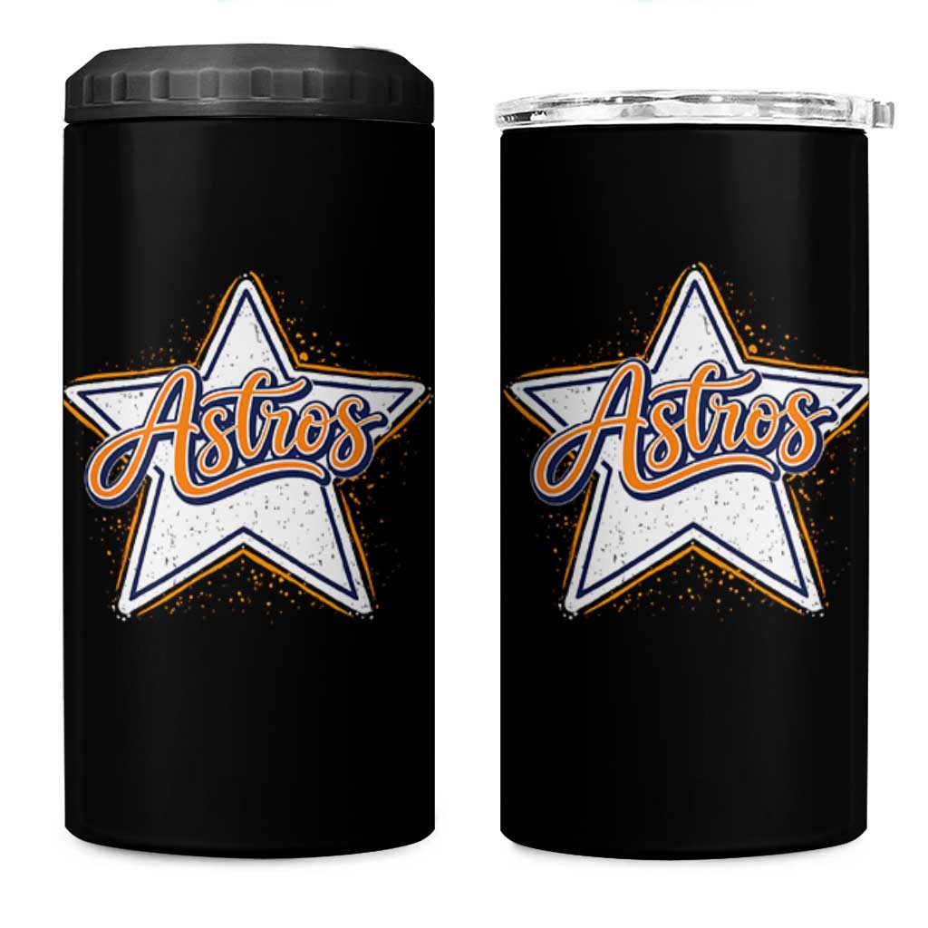 Vintage Astro Script Name Sports Style 4 in 1 Can Cooler Tumbler Retro Baseball Fans