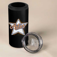 Vintage Astro Script Name Sports Style 4 in 1 Can Cooler Tumbler Retro Baseball Fans