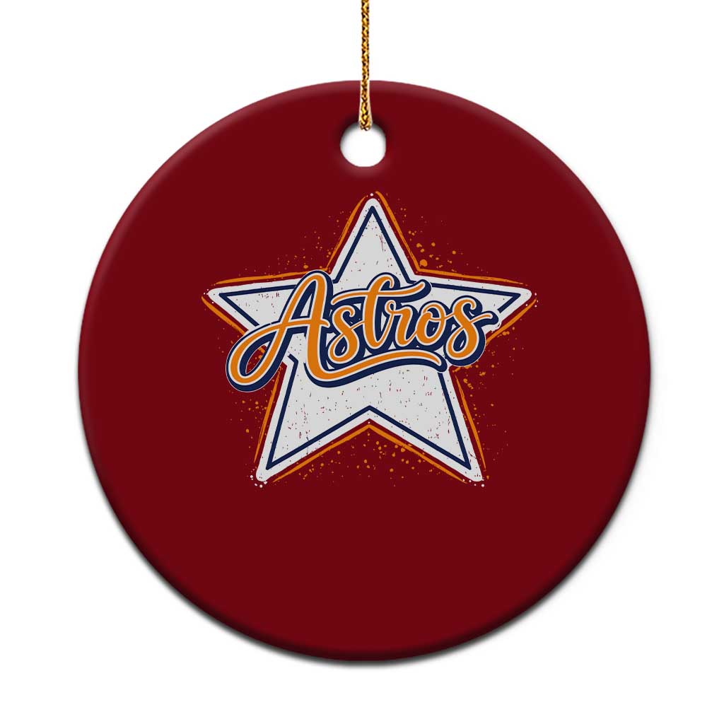 Vintage Astro Script Name Sports Style Ceramic Ornament Retro Baseball Fans