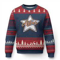Vintage Astro Script Name Sports Style Ugly Christmas Sweater Retro Baseball Fans