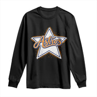 Vintage Astro Script Name Sports Style Long Sleeve Shirt Retro Baseball Fans