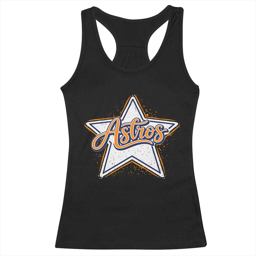 Vintage Astro Script Name Sports Style Racerback Tank Top Retro Baseball Fans