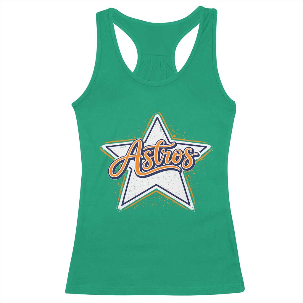 Vintage Astro Script Name Sports Style Racerback Tank Top Retro Baseball Fans