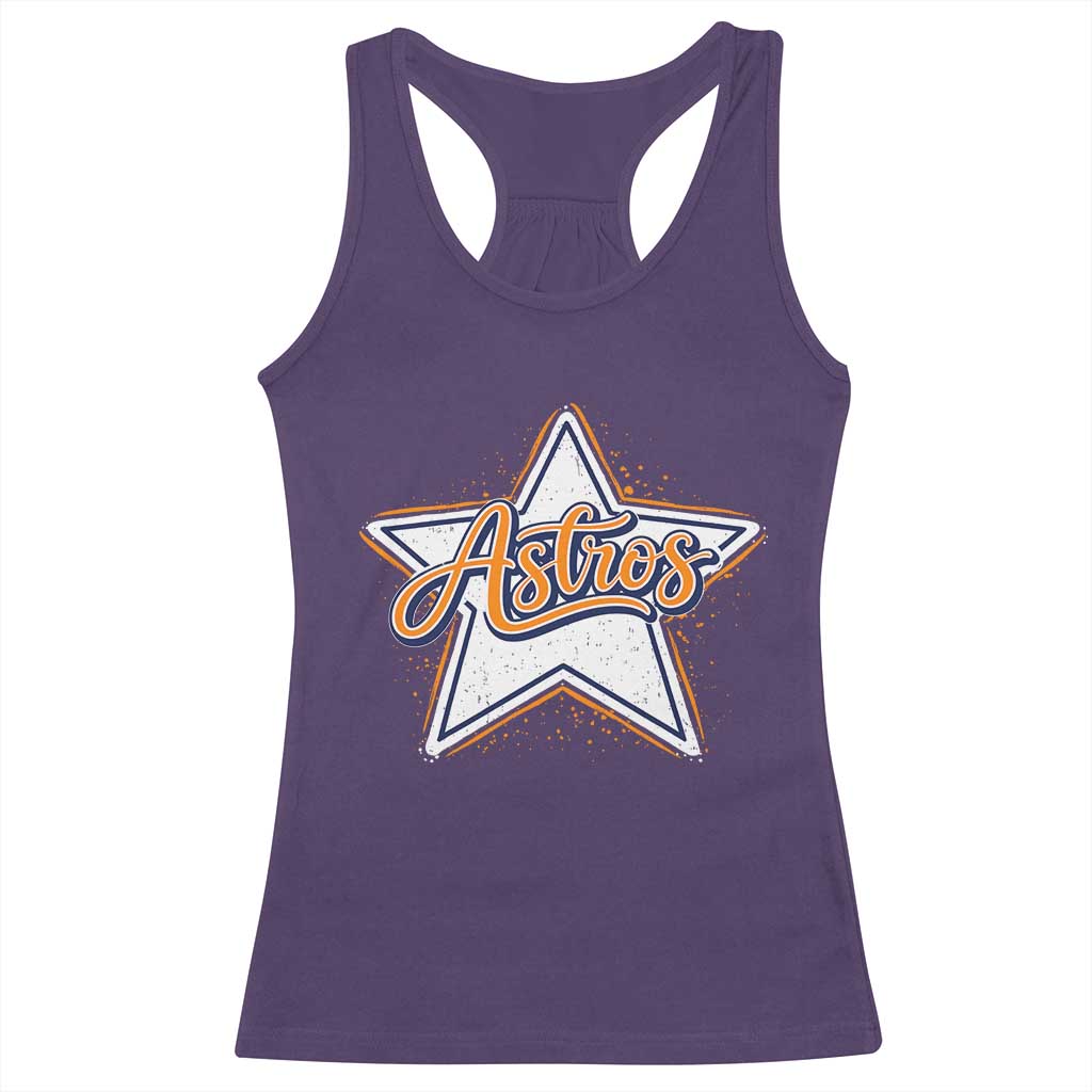 Vintage Astro Script Name Sports Style Racerback Tank Top Retro Baseball Fans