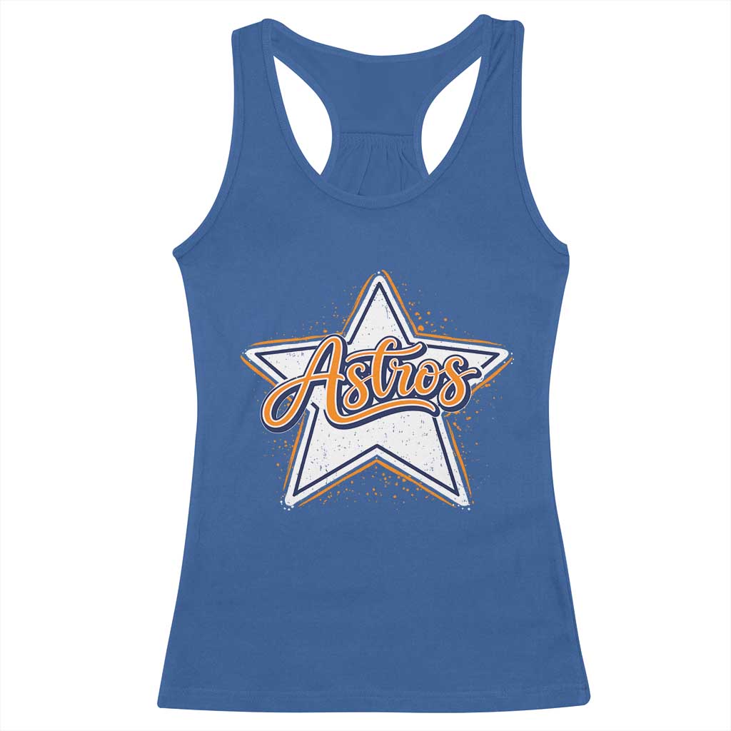Vintage Astro Script Name Sports Style Racerback Tank Top Retro Baseball Fans