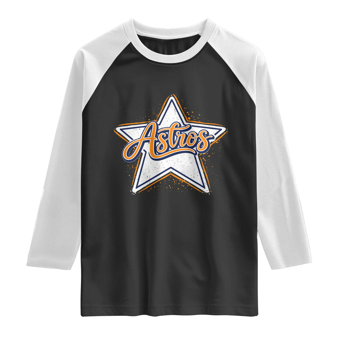 Vintage Astro Script Name Sports Style Raglan Shirt Retro Baseball Fans