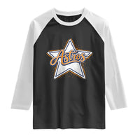 Vintage Astro Script Name Sports Style Raglan Shirt Retro Baseball Fans
