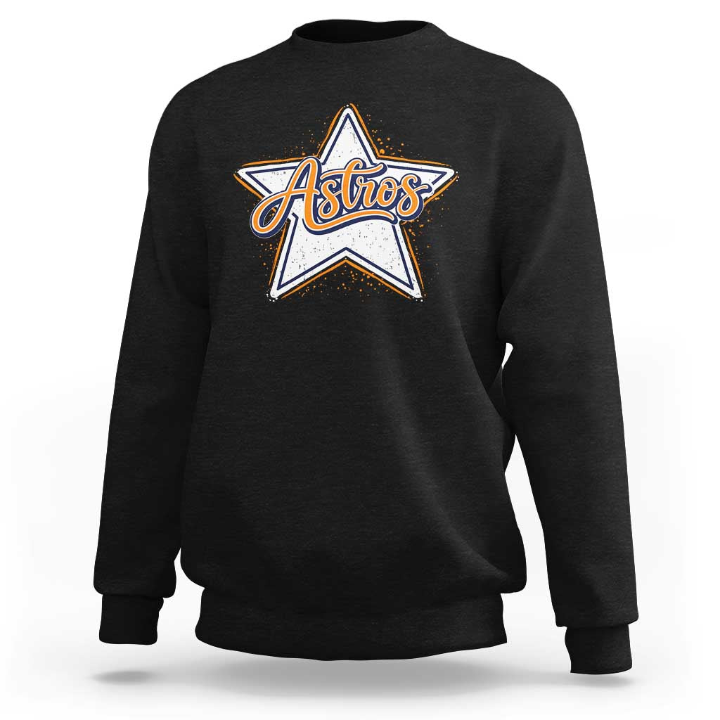 Vintage Astro Script Name Sports Style Sweatshirt Retro Baseball Fans