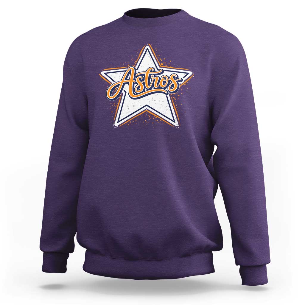 Vintage Astro Script Name Sports Style Sweatshirt Retro Baseball Fans