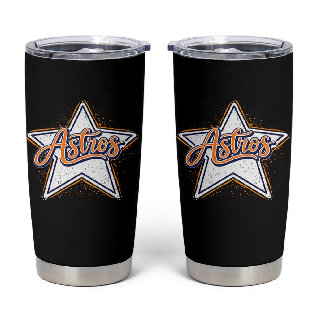 Vintage Astro Script Name Sports Style Tumbler Cup Retro Baseball Fans