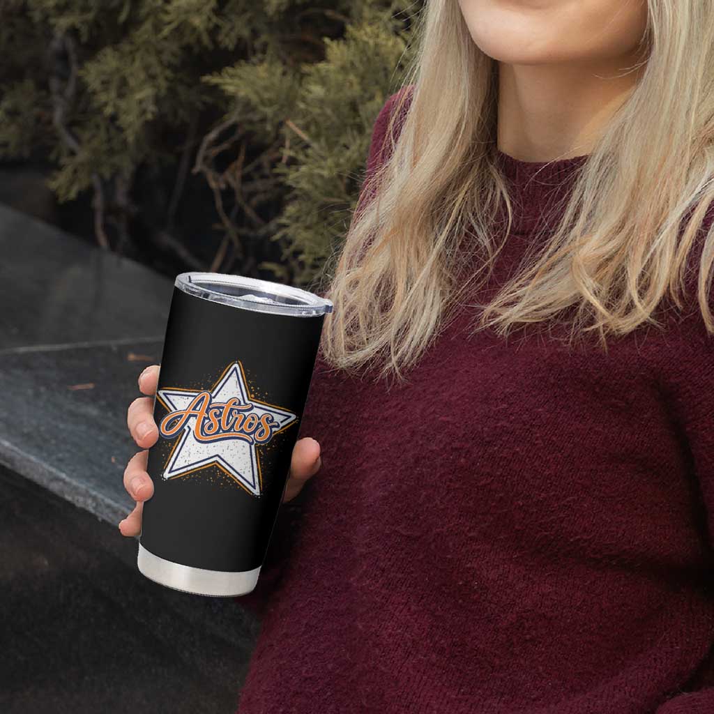 Vintage Astro Script Name Sports Style Tumbler Cup Retro Baseball Fans