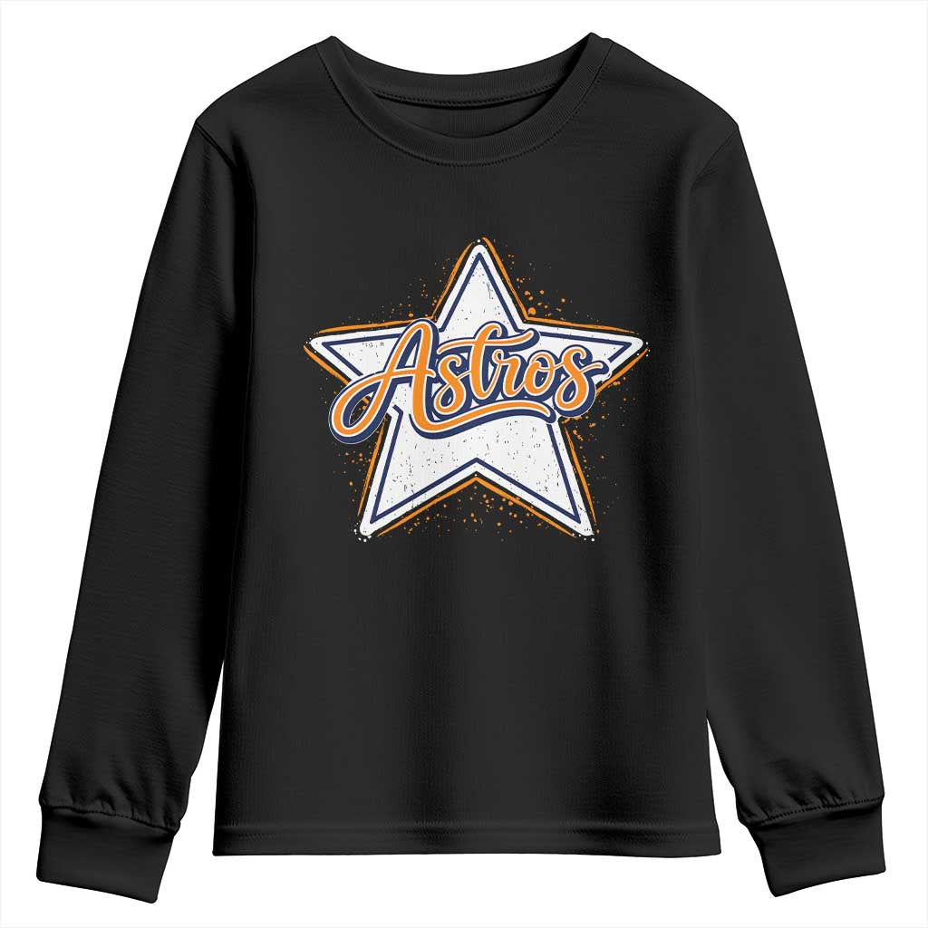 Vintage Astro Script Name Sports Style Youth Sweatshirt Retro Baseball Fans