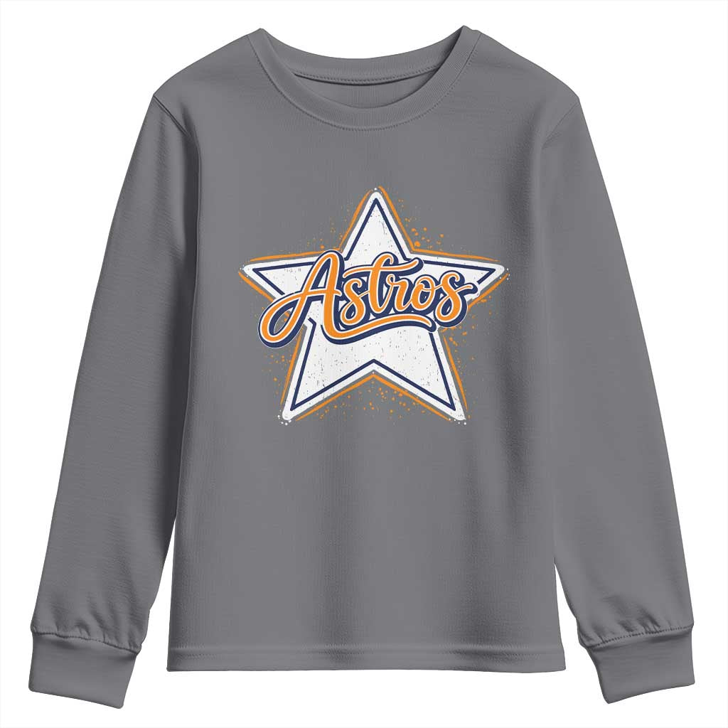 Vintage Astro Script Name Sports Style Youth Sweatshirt Retro Baseball Fans