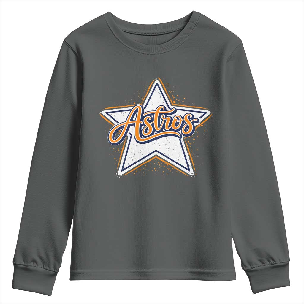 Vintage Astro Script Name Sports Style Youth Sweatshirt Retro Baseball Fans