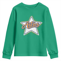 Vintage Astro Script Name Sports Style Youth Sweatshirt Retro Baseball Fans