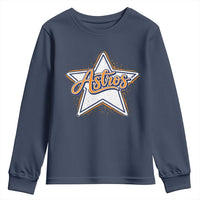Vintage Astro Script Name Sports Style Youth Sweatshirt Retro Baseball Fans