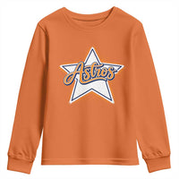 Vintage Astro Script Name Sports Style Youth Sweatshirt Retro Baseball Fans