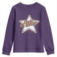 Vintage Astro Script Name Sports Style Youth Sweatshirt Retro Baseball Fans