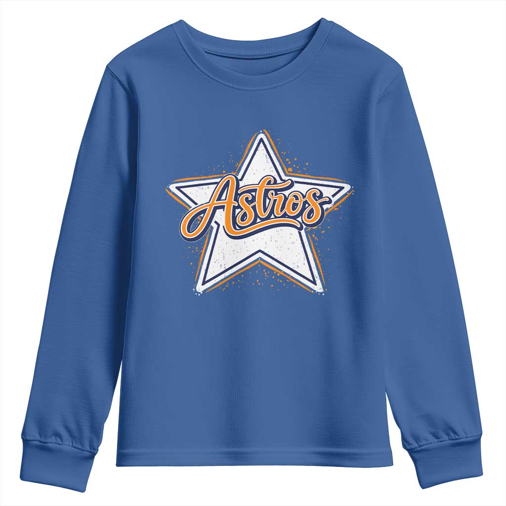 Vintage Astro Script Name Sports Style Youth Sweatshirt Retro Baseball Fans