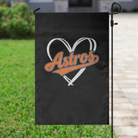 Vintage Astro Name Sports Style Garden Flag Varsity Script Vintage Baseball Heart Graphic