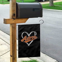 Vintage Astro Name Sports Style Garden Flag Varsity Script Vintage Baseball Heart Graphic