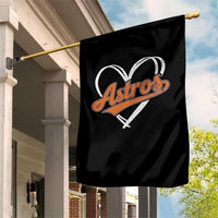 Vintage Astro Name Sports Style Garden Flag Varsity Script Vintage Baseball Heart Graphic