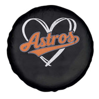 Vintage Astro Name Sports Style Spare Tire Cover Varsity Script Vintage Baseball Heart Graphic